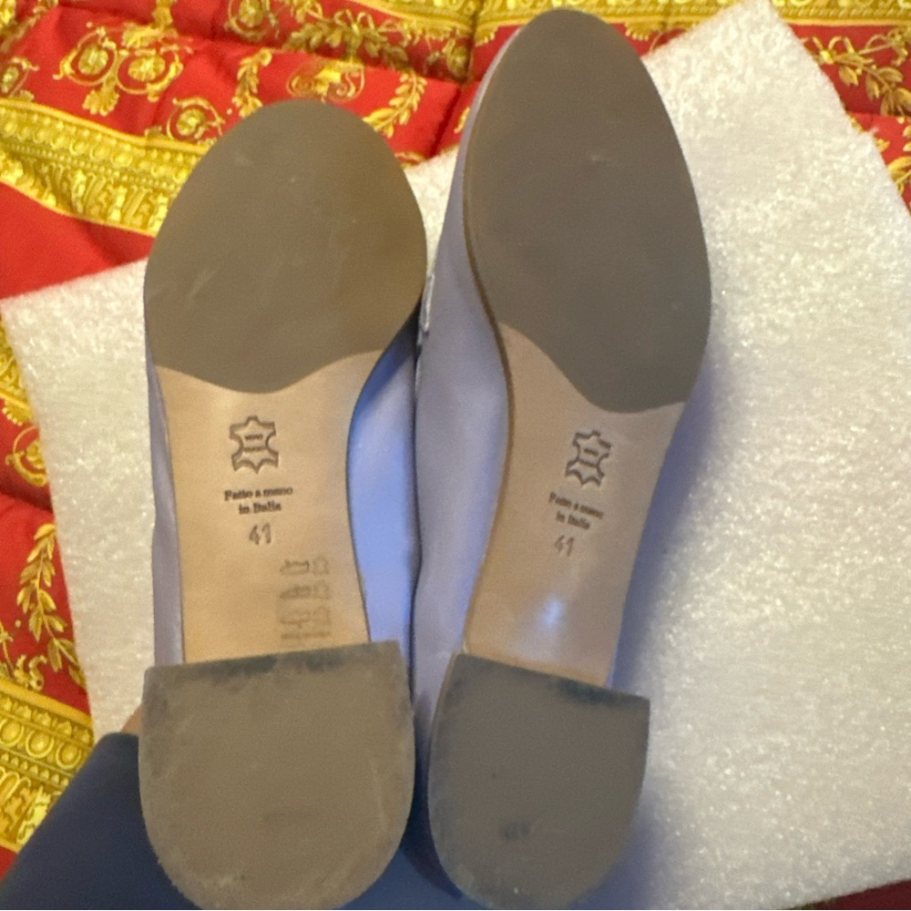 Michele Lopriore Lavender Leather Loafers  Sz EUR 41 - Picture 4 of 9